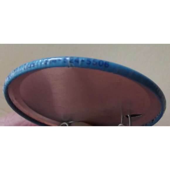 Quebec Pinback Fleur-De-Lis Vtg Button Blue & Beige Round Design Collectible Pin - Picture 8 of 8